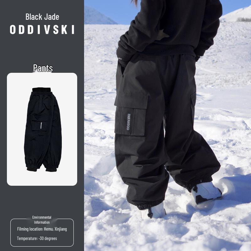 

Чоловічий зимовий лижний костюм Oddivski: Товстий, з капюшоном, водонепроникний комплект: однобортна лижна куртка та штани M