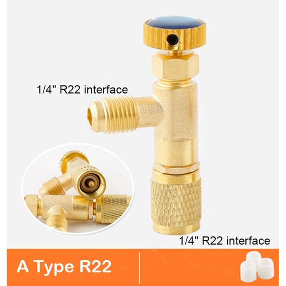 

Thread 1/4 5/16 Inch Refrigeration Tool R410a R22 Refrigeration Charging Safety Valve Adapter R22 To R22