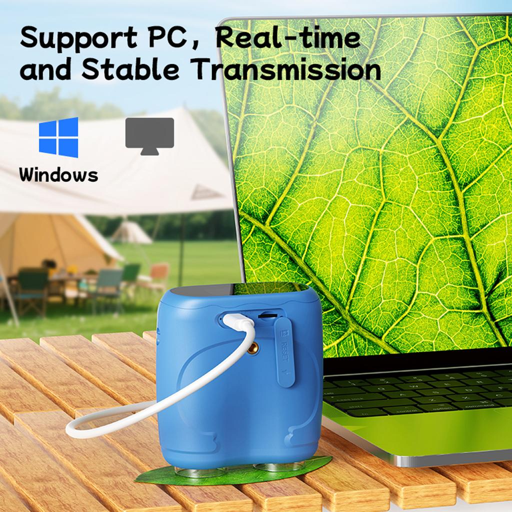 2-i-1 Kikare Barnmikroskop med 2 tums IPS-skärm Digitalt Mikroskop Utbildningsvetenskap Födelsedagspresenter för Flickor Pojkar