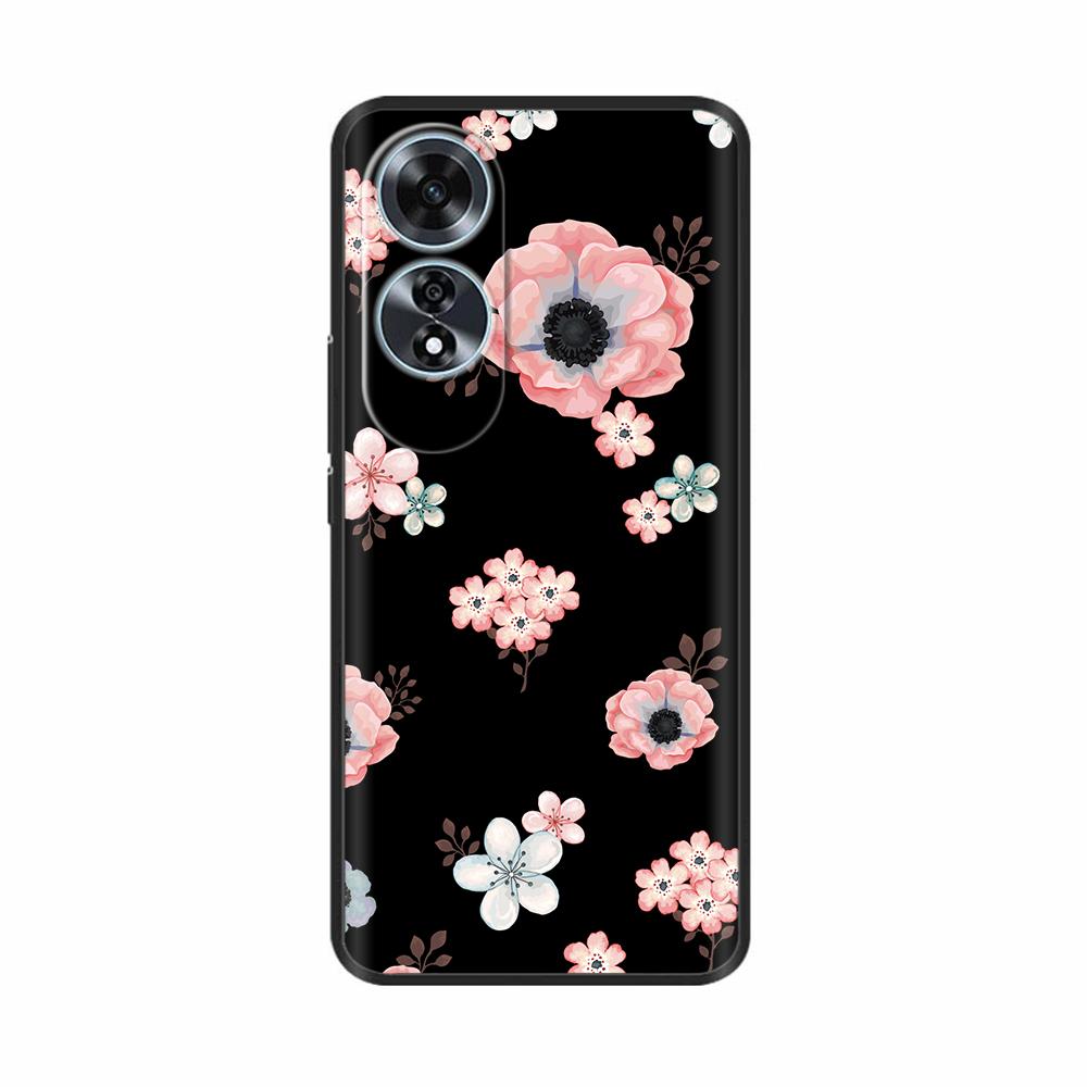 For Oppo A60 4G Case Love Heart Butterfly Soft Silicone Painted Back Cover For Oppo A60 OppoA60 4G Phone Shell Housing Fundas