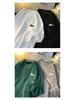 Hua Men's Heavyweight Embroidered Cotton Hoodie - Trendy Spring/Autumn Student Style, Loose Fit Long Sleeve