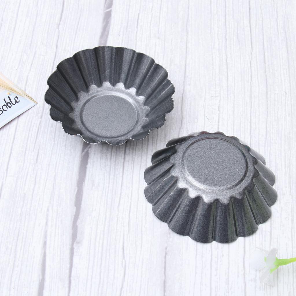 12 Pcs Antihaft-Tarte Pfannen Blume Muffin Cup Mold Kuchen Pie Carbon Stahl Töpfe Käsekuchen