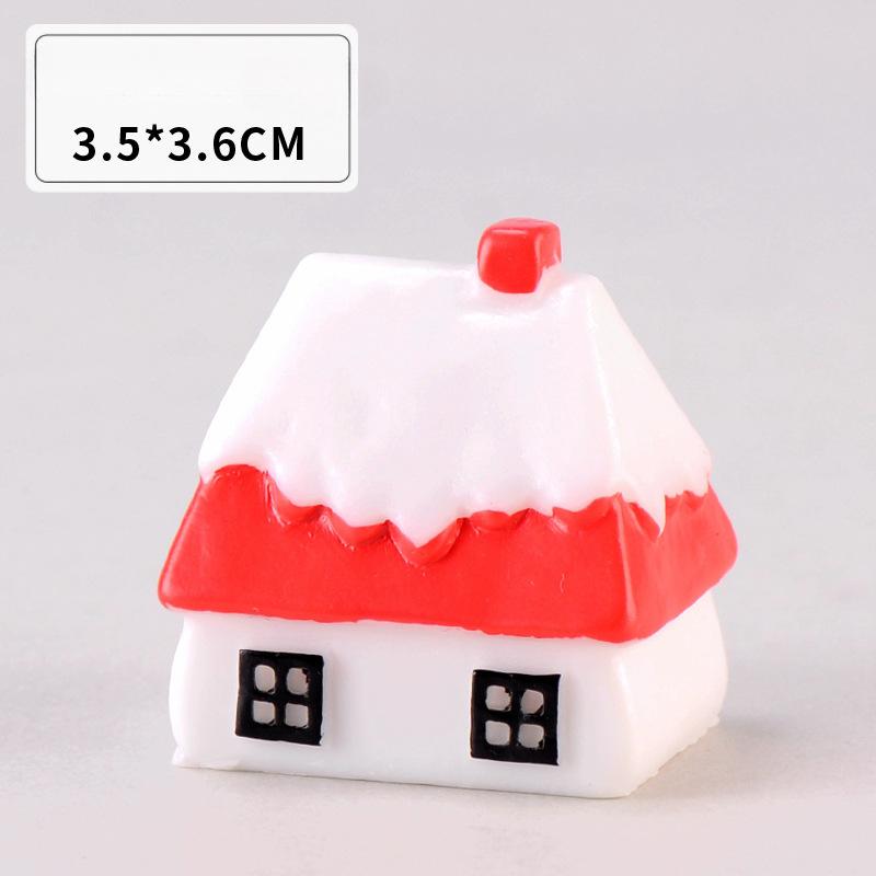 Christmas House Decoration Handicrafts Ornaments Display Items Photography Props Cartoon Castles Snow Scenes Small