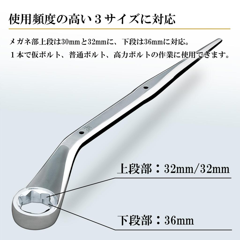 Wrench X 36 Silver MW-303236CR Open-End 30/32