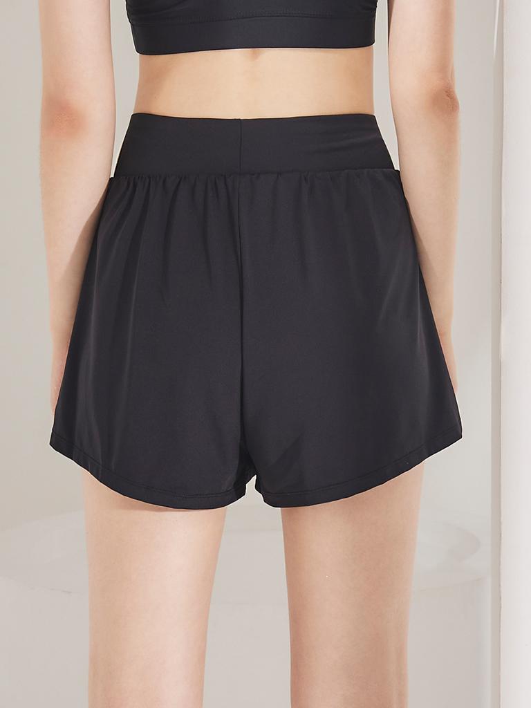 Bohemianbeullu True Black Layered Wrap Shorts