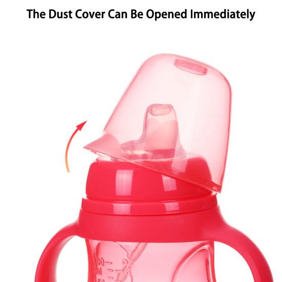 180ML Baby Wasserbecher Anti-Erstickungsgefahr Staubdicht Gute Abdichtung Eingebauter Schwerkraftball mit Griff Wasser trinken Auslaufsicher Abgerundeter Griff Kinder