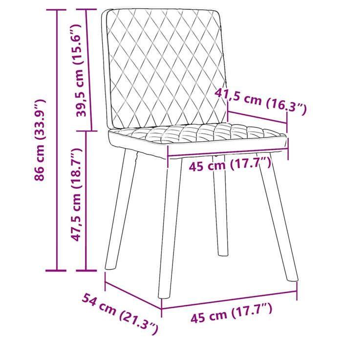 VidaXL Dining Chairs Set of 2 Taupe Fabric, Chair, Living Room Chair, Accent Chair, Kitchen Chair, Room Seat 4101127