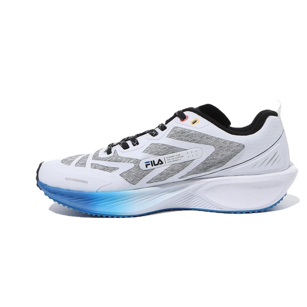 FILA Nre E5 Comfortable Cushioning, Wear Resistant Low top Running Shoes Unisex White Blue Korean Style 1RM02700F_400