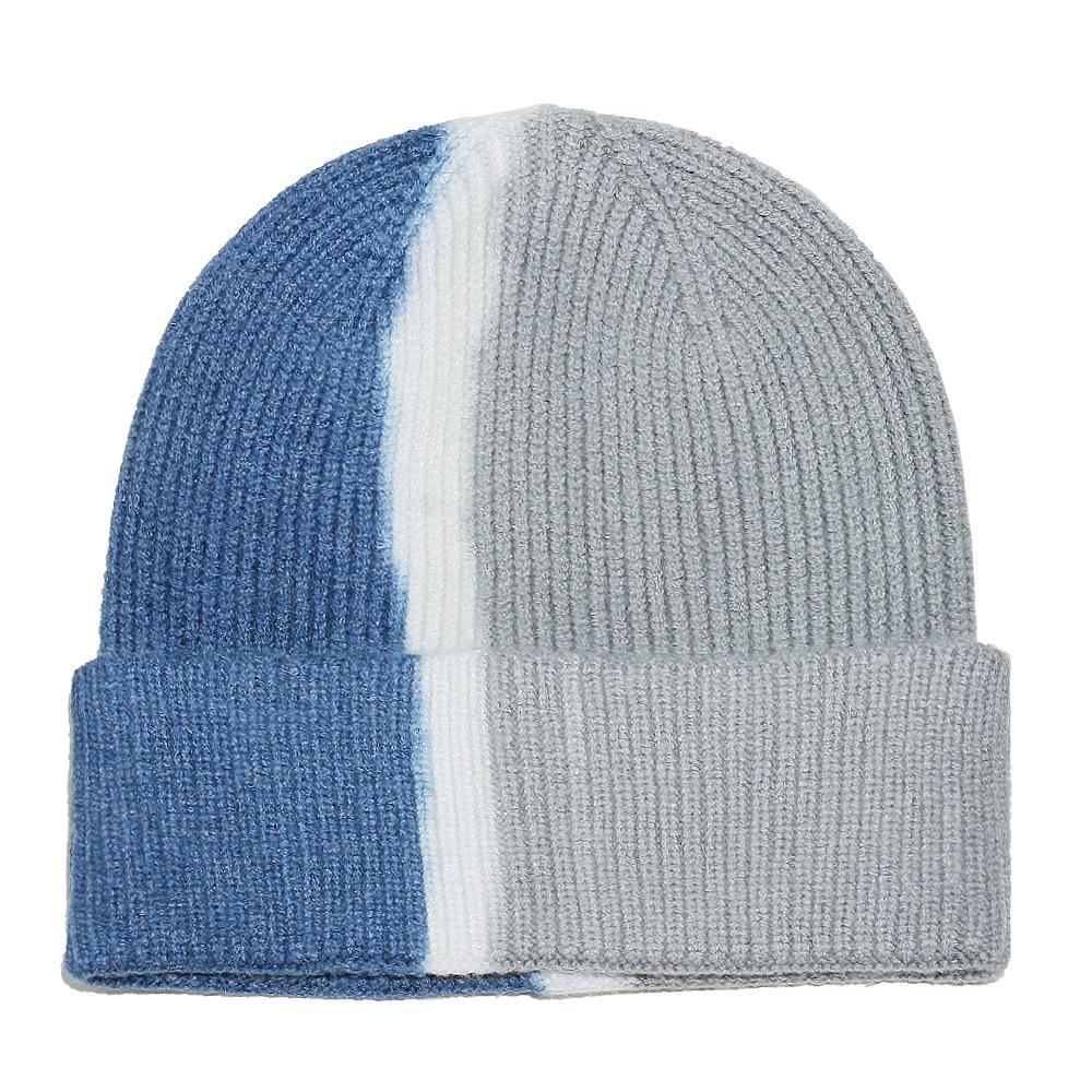 Temu winter hat children's splicing tie-dye wool hat outdoor casual versatile knitted hat 2025