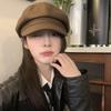Solid Color Vintage Newsboy Cap Octagonal Painter Cap Casual Retro Berets Hat  Female