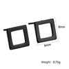 Geometric Stud Earrings Women Stainless Steel Round Square Oval Hexagon Star Triangle Rectangle Trend Jewelry Gifts