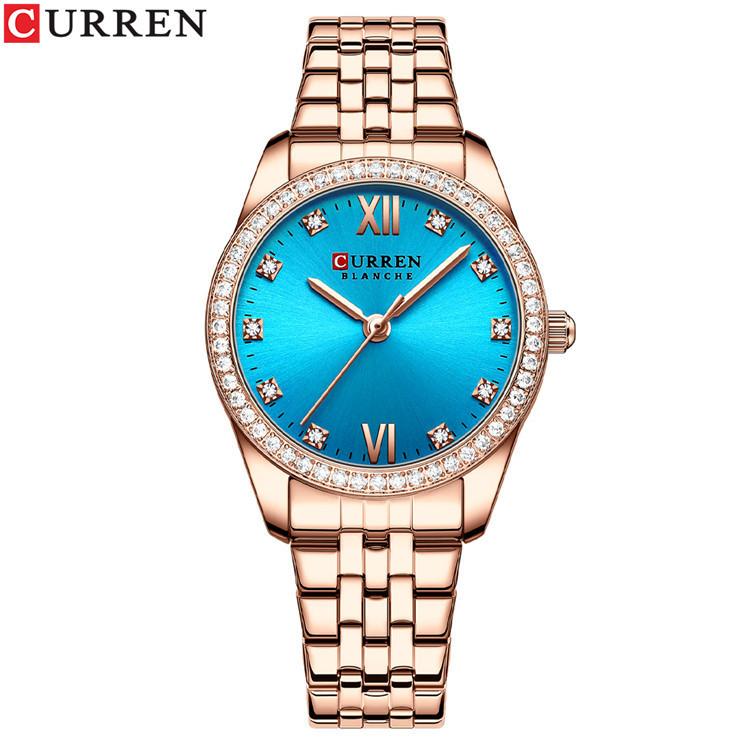 CURREN New Top Women's Watch Fashion Diamond Watches Small Light Thin Steel Band Fashion Waterproof Quartz Watches