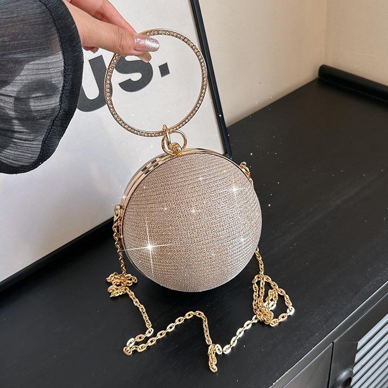 Premium sense bag women's super foreign fashion versatile chain messenger bag one shoulder portable ball personality
