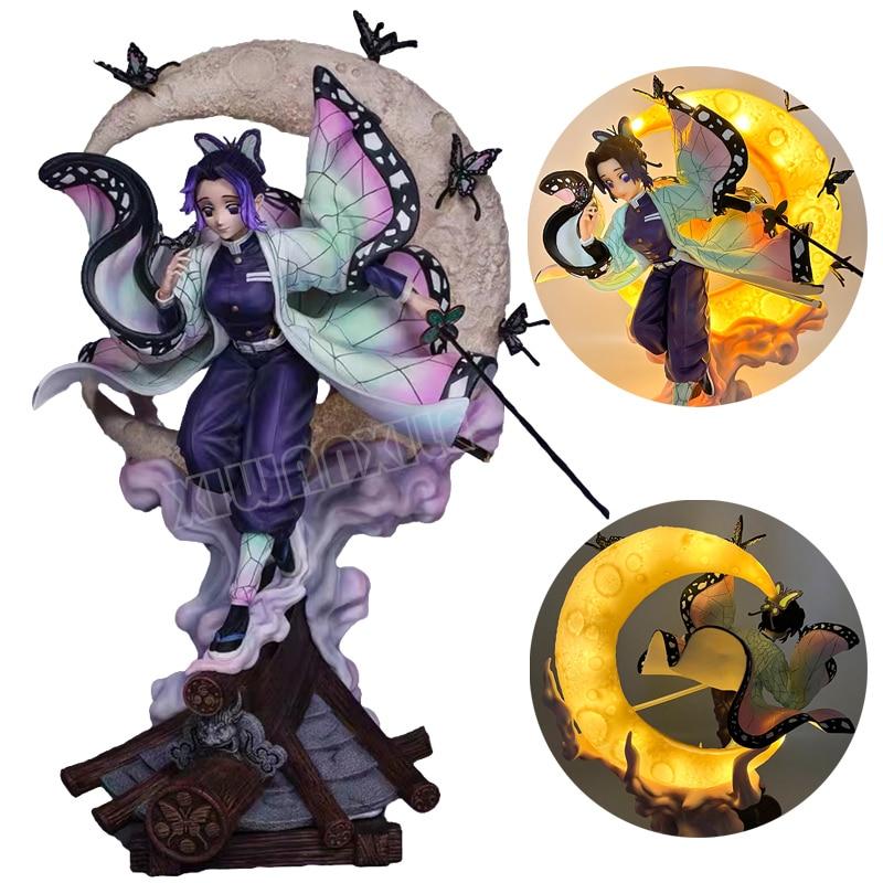 28cm Demon Slayer Kochou Shinobu Anime Figure Kimetsu No Yaiba Action Figure Tanjirou /Zenitsu /Nezuko Figurine Model Doll Toys