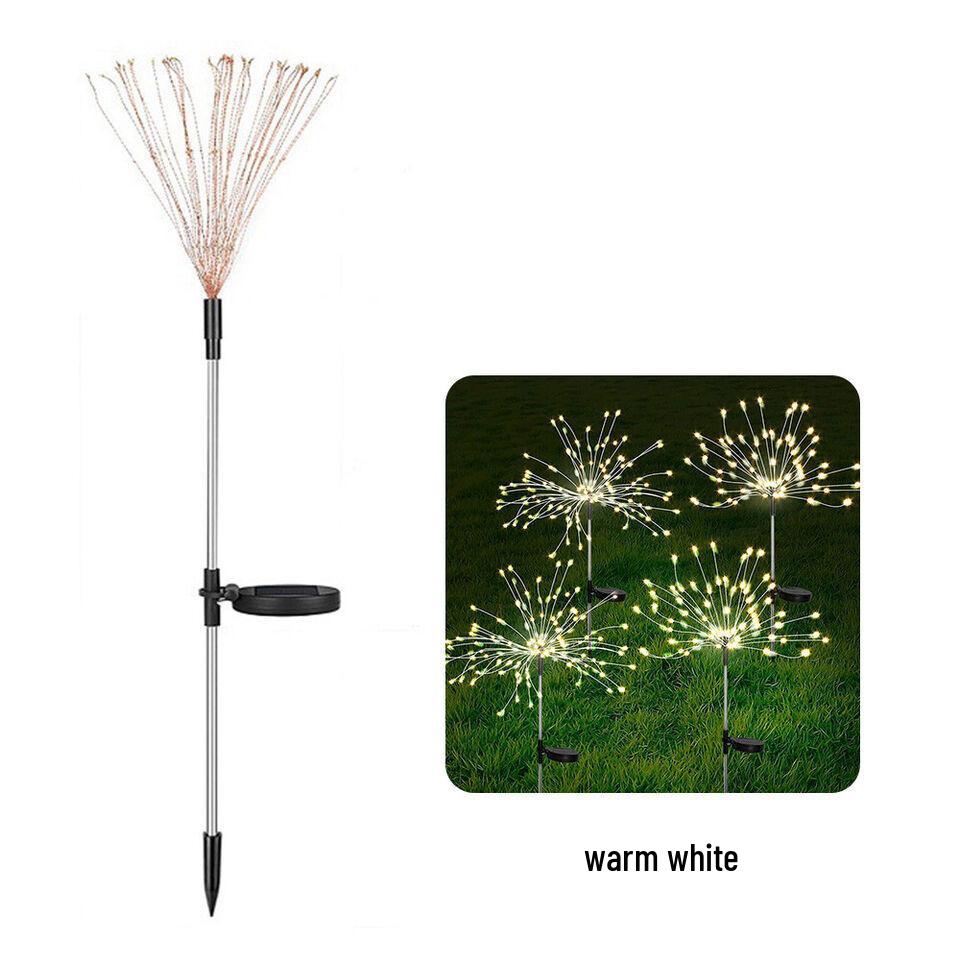 LED Dandelion Solar Firework Lights for Outdoor Garden and Christmas Decoration