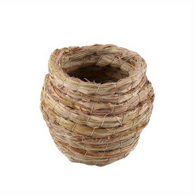 Bird Parrot Handwoven Straw Cage Animals Hamster Parrot Hatching Breeding Cave
