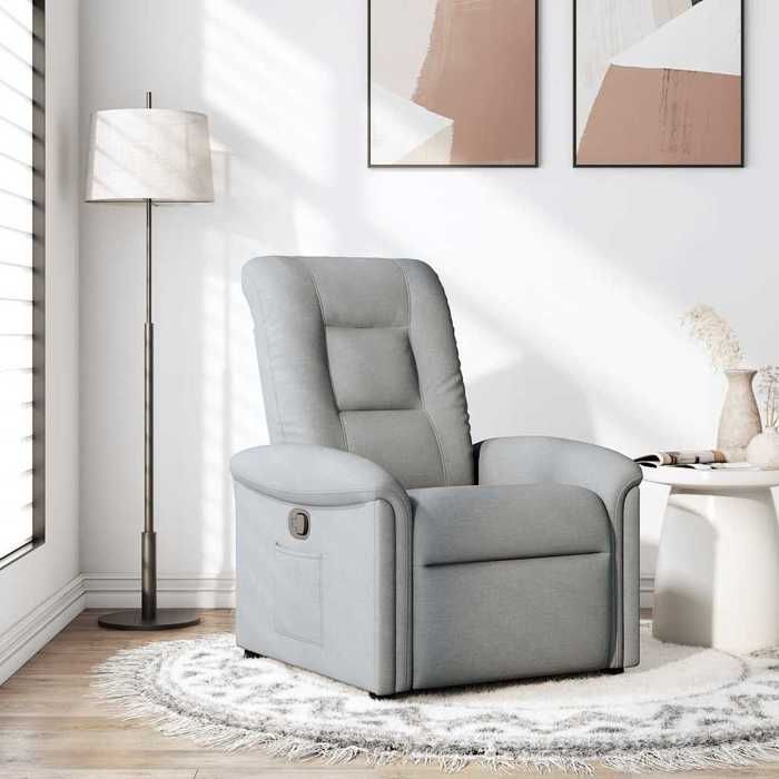 VidaXL Fauteuil inclinable Gris clair Tissu, fauteuil, fauteuil inclinable TV, poussette, fauteuil inclinable pour personnes 4015616