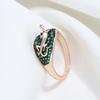 Black Texture Green Zircon Golden Gecko Rings Women Personality Comfort Accessories Fashion Costume Jewelry