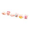 6Pcs/Set Cute Pig Car Interior Decoration Funny Auto Center Console Rearview Mirror Ornaments For Car Accessories
