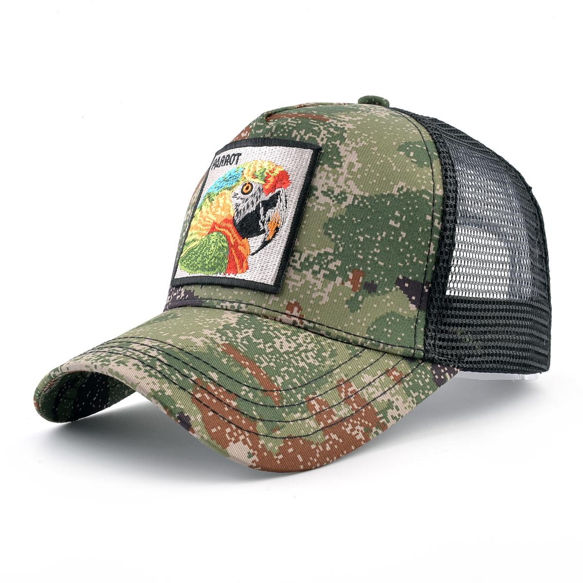 

Бейсболки с вышитым орлом в стиле хип-хоп, мужские кепки Snapback, дышащая сетка, модная уличная кепка Trucker Cap для женщин 56-59cm