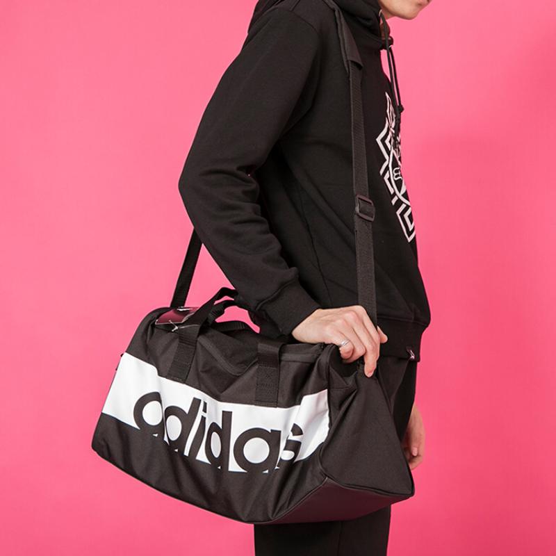 Adidas Polyester One Shoulder Handbags Regular Unisex Black Adidas S99954