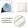 Blue and White Floral Patterned Cushion Covers Set Polyester Pillowcase, Sofa Decorative Cushion Cov Headboard Pillow