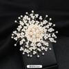 Handmade High-end Temperament Luxury Pearl Snowflake Brooch Women's High-end Sense Elegant Corsage Coat Pin Accessories