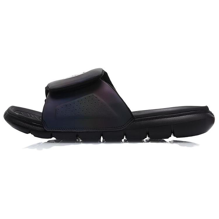 Li Ning Rubber Sole Slide Slippers Men's Black AGAP009-3