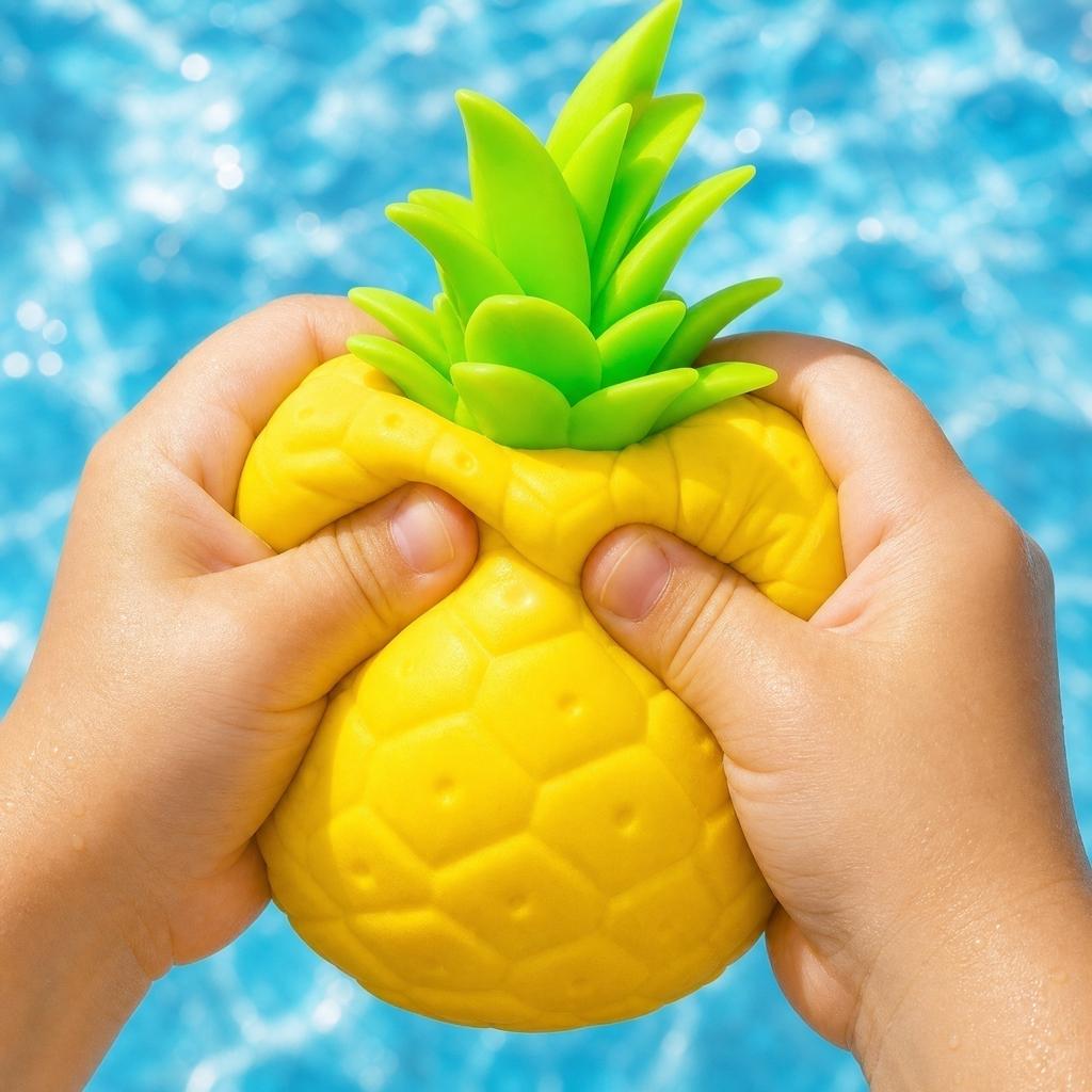 Ananasformet stressavlastningsleke Myk silikon Squishy Sensorisk Fidget-leke for barn og voksne 18 cm Størrelse Slitesterkt Materiale