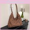Leopard Print Tote Bag For Women Large Capacity Pu Fashion Casual Daily Use