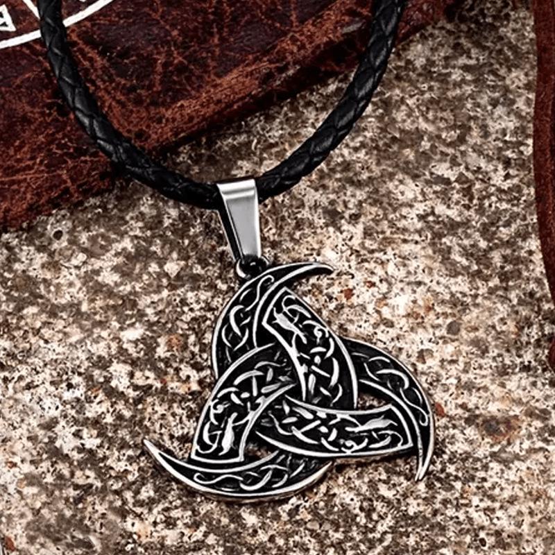 Nordic Viking Celtic Knot Rune Pendant Necklace - Norway Style Amulet Accessories