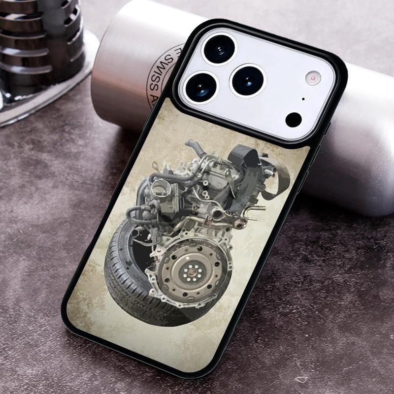 Awesome Car Engine Phone Case For iPhone 17 16 15 14 13 12 11 Pro Max Plus 17Air Soft Silicone Cover