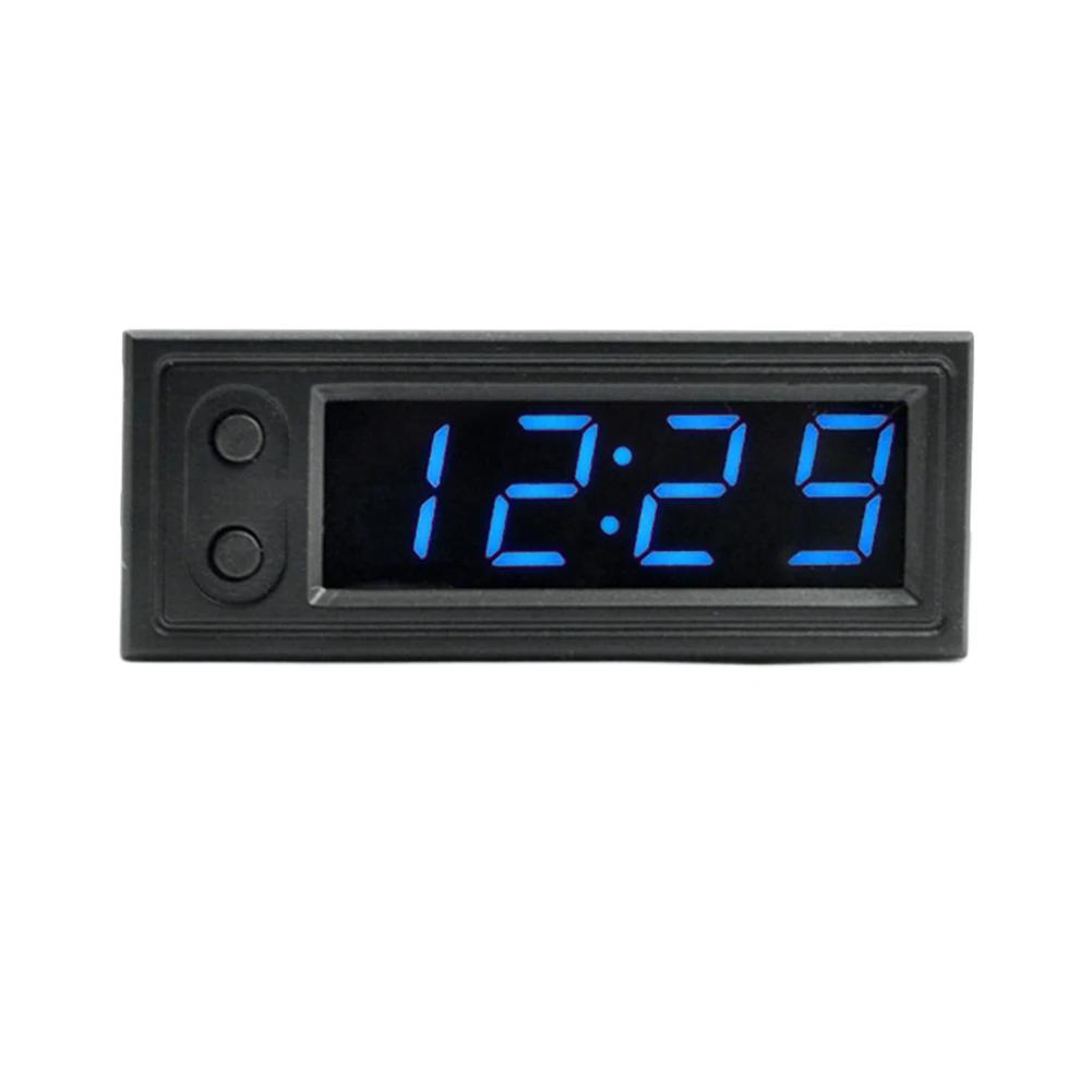 3 In 1 Car Temperature Clock High Precision Electronic Clock Voltmeter LED Display Electric Voltage Meter Automobile Accessories