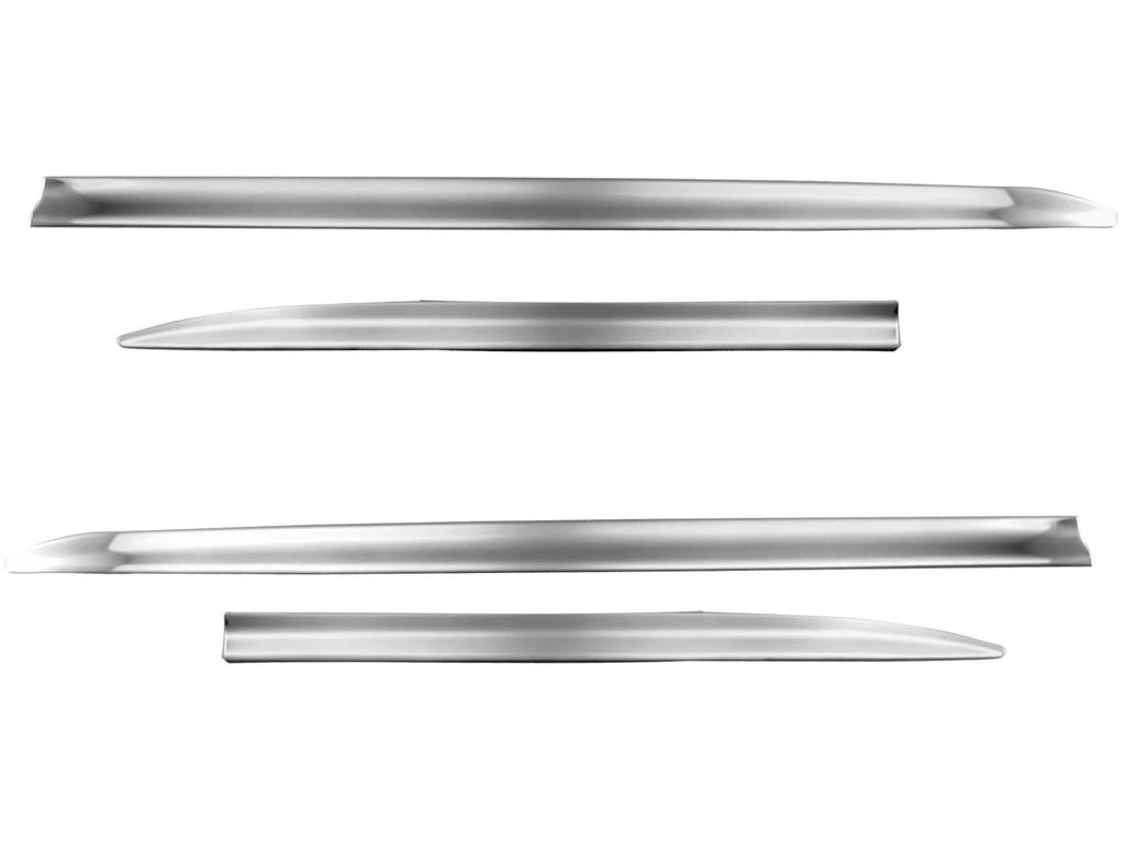BRIGHTZ Ultra Mirror Finish Stainless Steel Plated Side Door Moulds for Toyota Probox Wagon with NCP and 59 (4-Piece Set) (NCP58G/NCP59G)