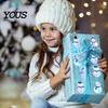 Self-adhesive Coated Paper Labels 500PCS Shiny Snowman Stickers, Waterproof Self Adhesive Labels, Round Roll of 500 Christmas Tags Decorative