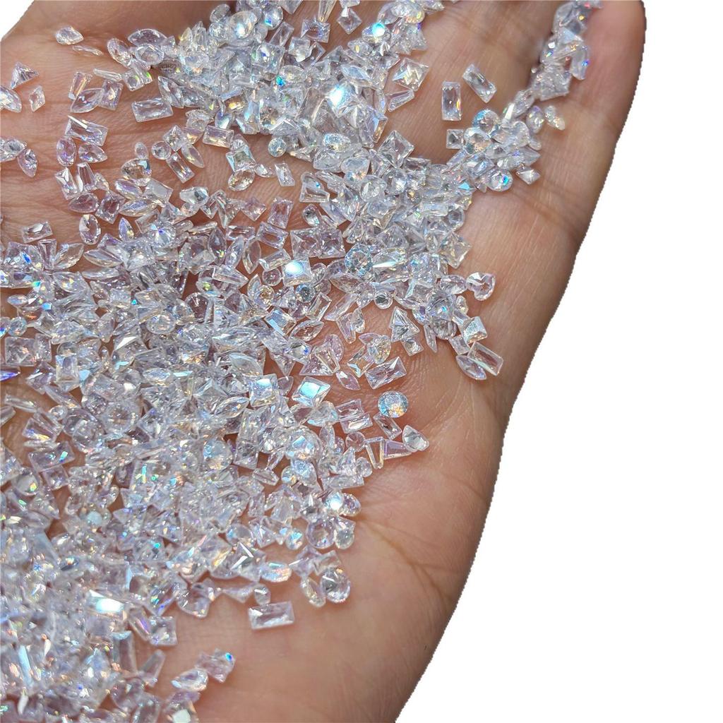 Ice Clear Cognac Sea Salt Zirconia Rhinestone Mixed Pack for Nail Art