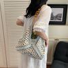 Large capacity woven bag women's 2025 new summer vacation straw bag versatile shoulder tote bag
