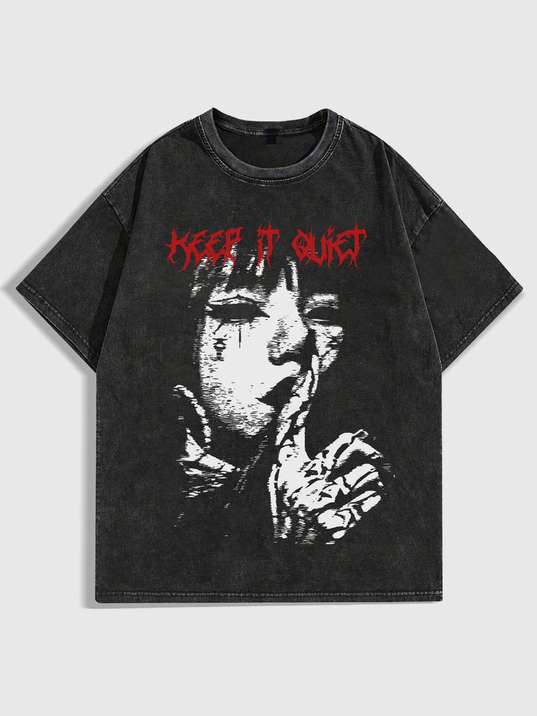 Pánské tričko s grafikou Krátký rukáv Vintage Trička Streetwear