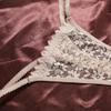 Low Waist Lace Flower Briefs Mesh T-Back Panties Comfortable Lace Thong Women  Daily Wear