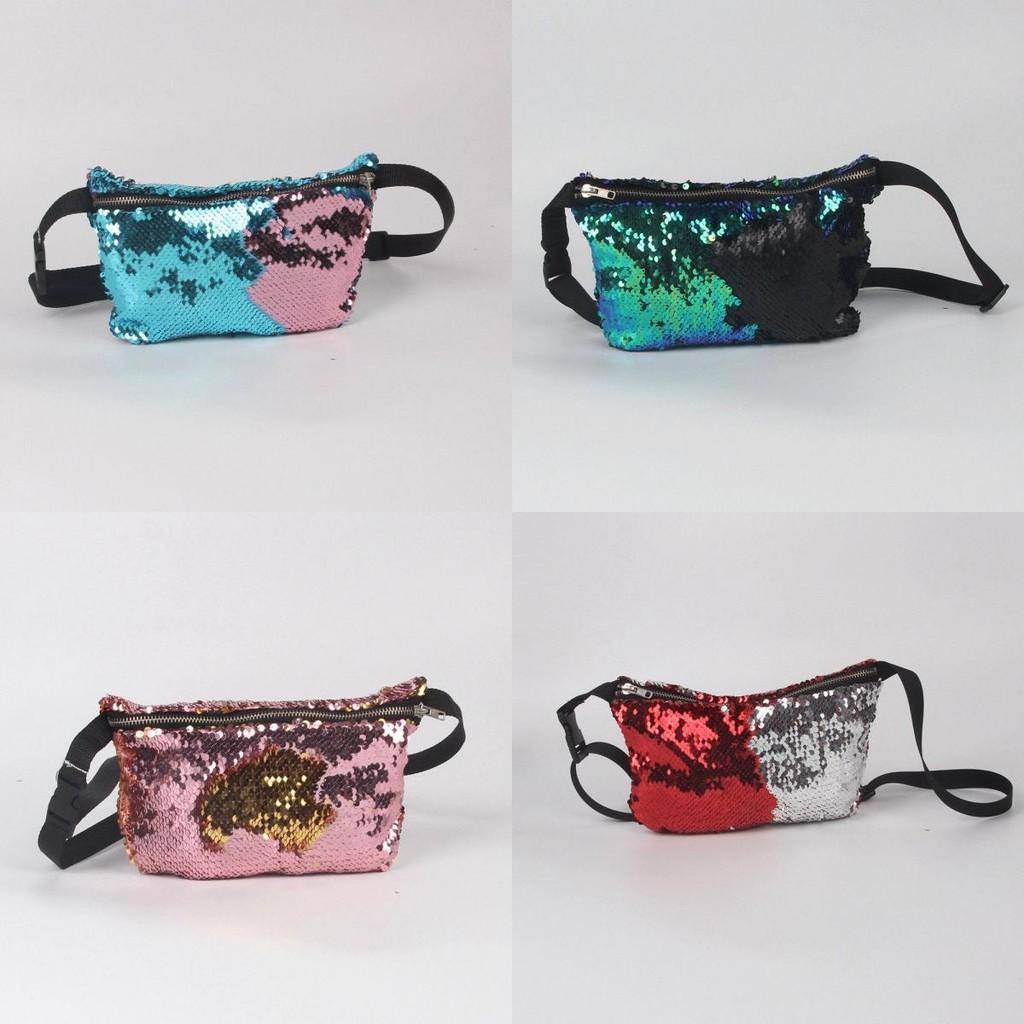 Stylish Mermaid Two-tone Sequin Women's Bag With Unique Storage For Essentials