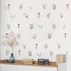6 Stück bemalte florale Wandaufkleber, abnehmbar selbstklebend DIY wasserdichte Wandtattoos, repositionierbare Blätter Heimdeko für Schlafzimmer Wohnzimmer Kinder