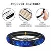 NEW Car Steering Wheel Cover Without Inner Ring, Breathable and Anti-slip, Blue Starry Sky Girl Steering Wheel Cover