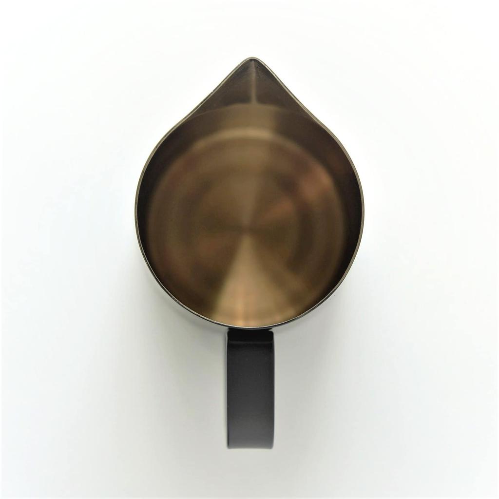 FUN COFFEE Milk Pitcher, Latte Art Milk Frothing PitcherJug, Espresso Coffee, 15 oz (450ml), Black (co-0008)