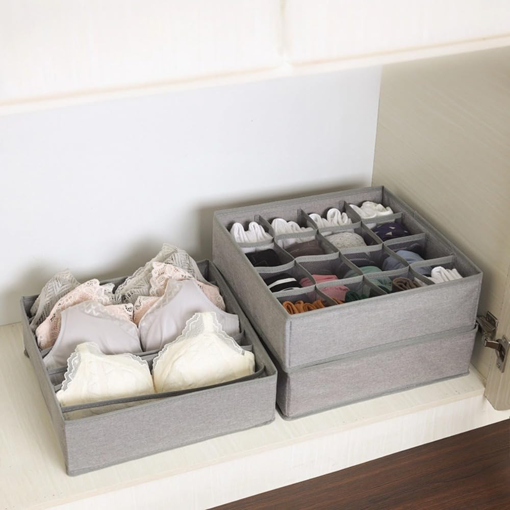 Itisyou Sock Storage Underwear Storage for and Small 24 Drawer with Storage Box, Box, Underwear, Socks, Ties, Items, Foldable, Compartments, Dividers,