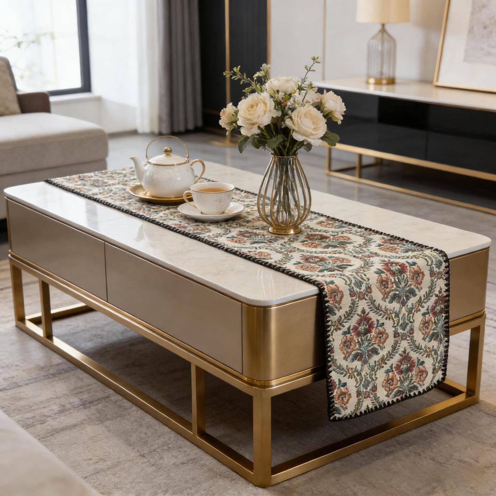 Cotton Linen Nordic Modern Home Decoration Durable Table Runner for Dining Table TV Cabinet Table Table Runner