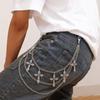 European & American Punk Hip Hop Cross Pendant Multi-layer Waist Chain for Men