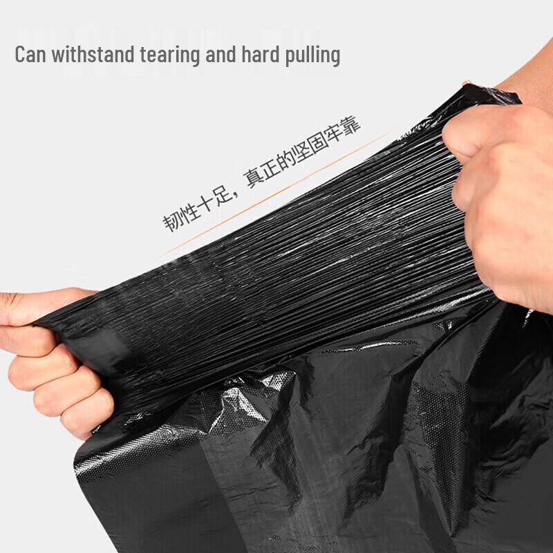 Extra Large Black Heavy-Duty T-Shirt Shopping Bags
