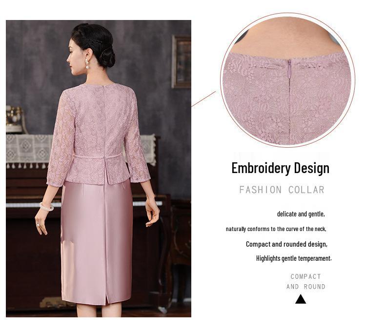 Elegant 2025 Autumn Mother of the Groom Wedding Banquet Dress - Petite & Plus Size