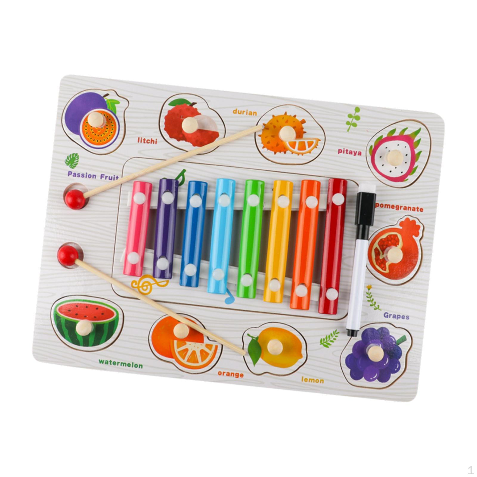 

Детская музыкальная игрушка пианино ксилофон дошкольное интерактивное обучение для рук доска fruit