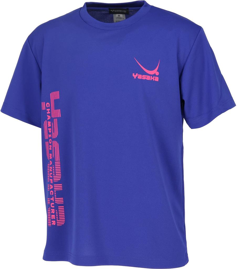 Yasaka Logo Nyanko Table Tennis Short Sleeve Medium T-Shirt 4, Blue,